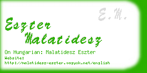 eszter malatidesz business card